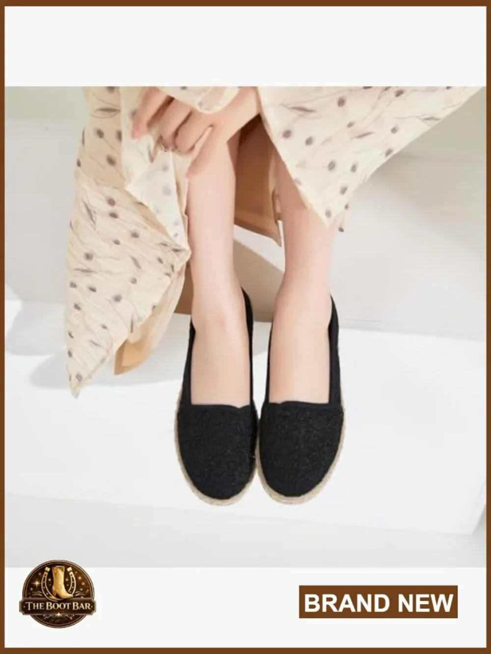 Women's Lace Ballet Flats with Flower Embroidery Slip On Dress Shoes